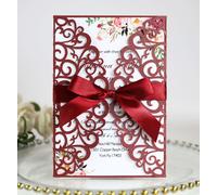 25pcs Brillantini Carta Matrimonio Invito Scheda W/ Busta Battesimo Festa Favore