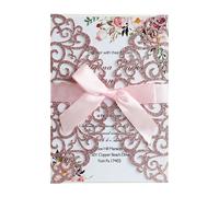 25pcs Brillantini Carta Matrimonio Invito Scheda W/ Busta Battesimo Festa Favore