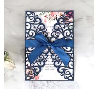 25pcs Brillantini Carta Matrimonio Invito Scheda W/ Busta Battesimo Festa Favore
