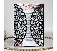 25pcs Brillantini Carta Matrimonio Invito Scheda W/ Busta Battesimo Festa Favore
