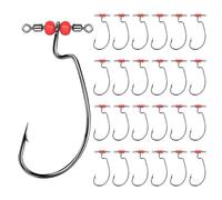25Pcs Drop Shot Hook In Line Drop Shot Rigs Con Girelle Ampi Gaps Gancio Spinato Installazione Rapida Attrezzatura Da Pesca Rotazione Girelle