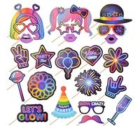 25pcs Foto Props per Feste e Compleanni Photo Booth Compleanno Decorazioni Laurea Matrimonio Idee Photo Booth Decorazioni Festa Accessori Party