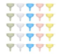 25PCS Imbuto Cucina Plastica Multifunzionale Cucina Imbuti Set Imbuti Plastica Imbuto Facile da Pulire Cucina Imbuto Rabbocco Imbuto Plastica per Vino, Molto Adatti per Cambiare Spezie Polvere Liquida