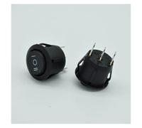 25Pcs ON/OFF/ON 3 Position 3Pin SPDT Round Boat Rocker Switch 6A/250V 10A/125V AC hopping black