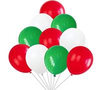25PCS Palloncini in lattice 12 '' Rosso Bianco Verde Coppa del Mondo di calcio Team Fan Supporter