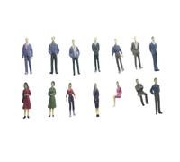 25PCS piccoli abitanti della città per scena in miniatura con costruzione sicura pose casuali figure persone modellismo figure figure colorate scena città