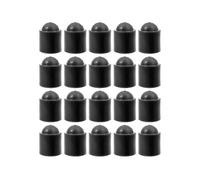 25pcs Pool Cue End Protectors Black 4x3x3cm Snooker Rod Covers