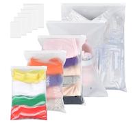 25pcs Zip Borsa Sacchetti da Viaggio Impermeabili, Sacchetti Trasparenti Plastica, Buste Richiudibili Trasparenti, Multifunzione Borsa Organizer per Valigia, Vestiti, Scarpe, Cosmetico (5 Taglie)