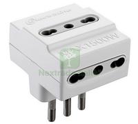 25PZ ADATTATORE TRIPLO 16A 3PR BIPASSO FIG.10 BIANCO: