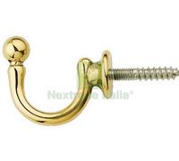 25PZ FERMATENDA GANCIO SFERA ORO LUCIDO 50X44 MM: