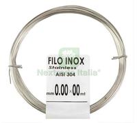 25PZ FILO ACCIAIO INOX DIAMETRO 1 MM LUNGHEZZA 6 MT MATASSINA 40 G: