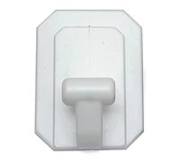 25PZ GANCIO GIGANTE PLASTICA ADESIVO BIANCO