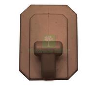 25PZ GANCIO GIGANTE PLASTICA ADESIVO MARRONE: