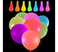 25pz Palloncini Al Neon - Accessori per Decorazioni Luminose - Feste Al Buio, Matrimonio e Altri Temi