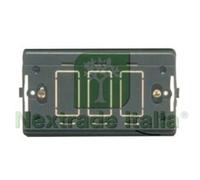 25PZ SUPPORTO PER SCATOLA RETTANGOLARE PLACCA MM.115 3 POSTI "VENUS" 3 POSTI (1: