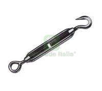 25PZ TENDITORI OCCHIO E GANCIO IN ACCIAIO ZINCATO Ø MM.6 1 4":
