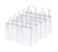 25pz Trasparente PVC Regalo Borse,6.3"x5.9"x2.8" Riutilizzabile con Maniglie