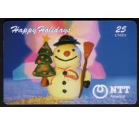 25u 1994 Natale (Snowman/Albero/Ornamenti) 'Happy Vacanze' Set Di 3 Phone Card