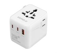 25W Adattatore Universale Da Viaggio,5 in 1 Presa Universale Da Viaggio Con 1 US