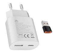 25W Caricabatterie USB C Telefono cellulareSpina di ricarica Spina ricarica Adattatore ricarica Veloce Con Per: Samsung Ultra Galaxy S25 S24 S23 S22 S21 S20 A56 A55 A54 iPhone Pro Pro Max Plus 16 15