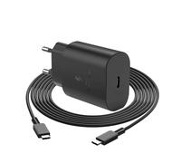 25W Caricatore Con Cavo, USB Tipo C Rapido Ricarica Ultra Veloce Caricabatterie per Samsung Galaxy S25 S24 S23 S22 S21 S20 Note20 S10 A73 A53 S9 S8 A71 Alimentatore USBC Presa Spina Adattatore Charger