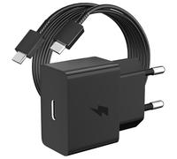 25W Caricatore Mini e Cavo 1,8Metri per Samsung A26 A16 A17 5G per Galaxy A55 A54 A53 A35 A34,PD 25Watt Ricarica Rapida Tipo C Cavo e Adattatore di Spina USB C per Galaxy S25 S24 Tab A11+ Z Flip7