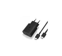 25W compatibile con SAMSUNG Fast USB-C con cavo nero nero