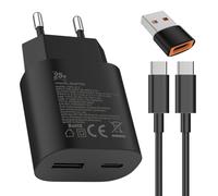 25W USB tipo C Caricabatterie veloce 15W USB tipo A Adattatore Per:Samsung Galaxy S25 S24 S23 S22 S21 S20 A56 A55 Veloce Telefono cellulareSpina di ricarica USB C Rapido Alimentator Cavo di ricarica