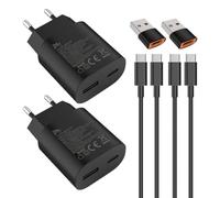 25W USB tipo C Caricabatterie veloce 15W USB tipo A Adattatore Per:Samsung Galaxy S25 S24 S23 S22 S21 S20 A56 A55 Veloce Telefono cellulareSpina di ricarica USB C Rapido Alimentator Cavo di ricarica