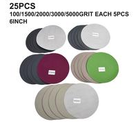 25x 2/3/4/ 2.1cm, 1000/1500/2000/3000 / 5000Grit Umido Secco Dischi Abrasivi