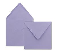 25x Buste quadrate viola - 15,5 x 15,5 cm - senza finestra, con colla umida - 110 g/m² - Per biglietti d'invito a matrimoni, compleanni e altro - Serie FarbenFroh