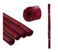 25x canne bambù 120 cm sostegno piante rampicanti supporto pomodori rosso scuro