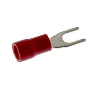 25x Capocorda a forcella parzialmente isolato 0,5-1,5mm² Diametro del foro M3 Rosso Capocorda ad anello Rame stagnato