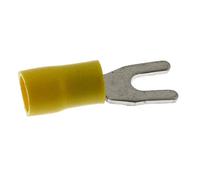 25x Capocorda a forcella parzialmente isolato 4-6mm² Diametro del foro M3 Giallo Capocorda ad anello Rame stagnato