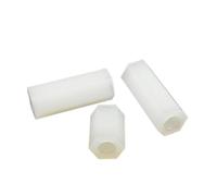 25X M2 M2.5 M3 M4 Nero Bianco Nylon Plastica Esagonale Giunto Connettore Colonna Distanziatore Bullone for PCB Scheda Madre(White female-female,M2x10mm)