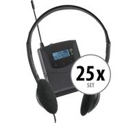 25x Silent Guide V2 Cuffie stereo Clip da cintura Ricevitore Guida Museo HiFi