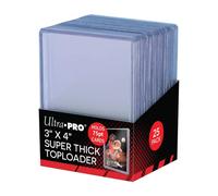 25x Ultra Pro Toploader 3x4 75pt Spessi Trasparenti Per Carte Trading