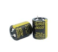 25x30mm 10pcs 450v 150uf black Audio Electrolytic Capacitor For Amplifier Low AUOQKQUT