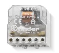 26.02.8.012.0000 Relè elettromeccanico ad impulsi, passo-passo, 12V AC, 2 contatti, normalmente aperto NO NA, 10A, 2 impulsi/sequenze, con circuito bobina e contatti separati, teleruttore, 26.02