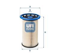 26.026.00 Filtro carburante Ufi