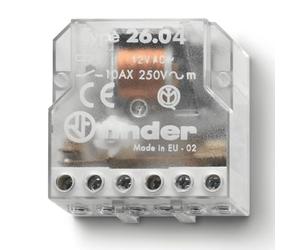 26.04.8.230.0000 Relè elettromeccanico ad impulsi, passo-passo, 230V 220V AC, 2 contatti, 10A, 4 impulsi/sequenze, con circuito bobina e contatti separati, teleruttore, 26.04