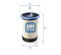 26.065.00 UFI Filtro carburante per AUDI,CUPRA,FORD,SEAT,SKODA,VW