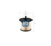 2607400 UFI FILTRO CARBURANTE PER FORD TRANSIT MK6 V362 V363 TOURNEO