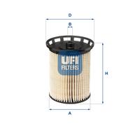 26.129.00 UFI Filtro carburante per AUDI,BENTLEY,VW