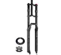 26/27,5/29" Mountain bike Forcella aria ammortizzata sgancio rapido 9x100mm | Dritta 1-1/8" Corsa 165mm Forcelle anteriore a doppia spalla per MTB XC/AM Manuale Blocco Freno a disco