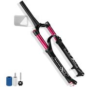26/27,5/29 percorso di sospensione 140 mm forcella anteriore per mountain bike, 1 1/8 dritto/tubo conico QR 9 mm forcella per bicicletta regolabile per ritorno XC AM (coperchio manuale aperto, 29