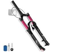 26/27,5/29 percorso di sospensione 140 mm forcella anteriore per mountain bike, 1 1/8 dritto/tubo conico QR 9 mm XC AM forcella per bicicletta regolabile per ritorno (Tapered Remote Lock, 29 pollici)