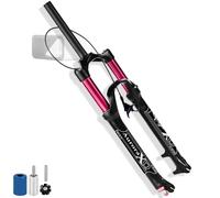 26/27,5/29 percorso di sospensione 140 mm forcella anteriore per mountain bike, 1 1/8 dritto/tubo conico QR 9 mm forcella per bicicletta regolabile per ritorno XC AM (coperchio remoto dritto, 29