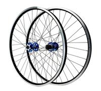 26/27.5/29 Pollici MTB Mountain Bike Set Ruote Anteriori E Posteriori Con Doppio Disco A Sei Fori, In Alluminio 2 Raggi (Anteriore+Posteriore)(Blue,26inch)