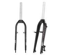 26/27.5" Mountain Bike Rigid Fork 1-1/8" Threadless Straight Steerer Disc/V Brake Quick Release Bike Front Fork Aluminum Alloy Super-Light Bike Hard Forks(Gray White,26")